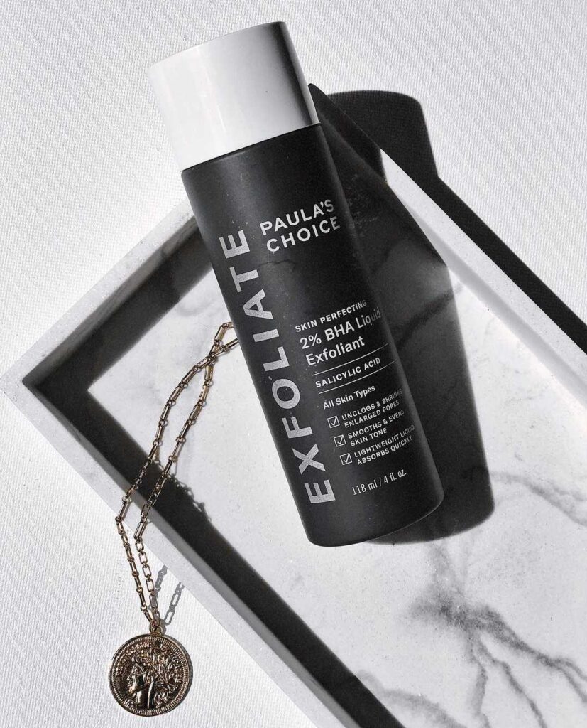 A photo of the Paula's Choice Exfoliant from Sean Garrette's instagram feed
