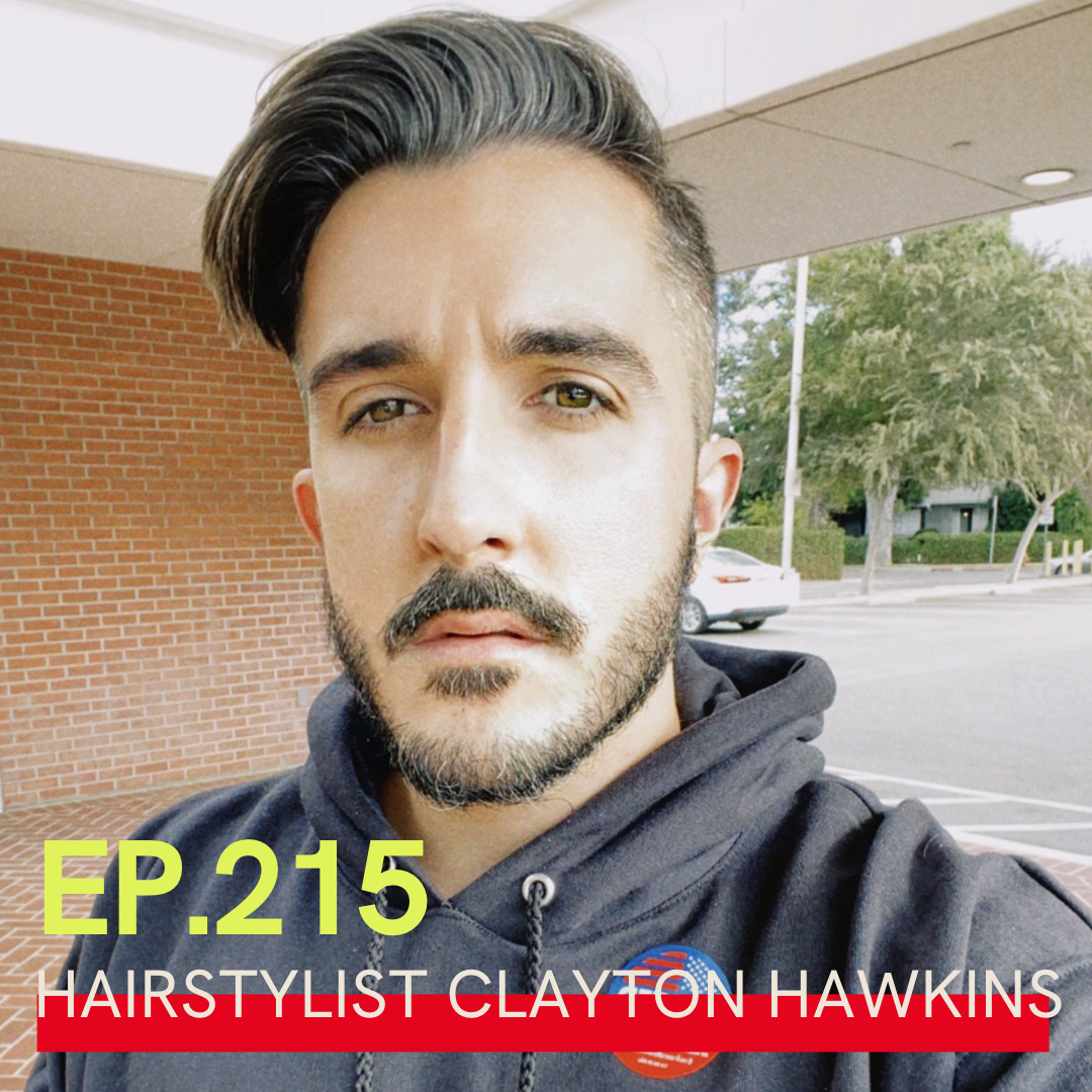 A photo of Hairstyle Clayton Hawkins with Ep 215 written over it, as well as his name