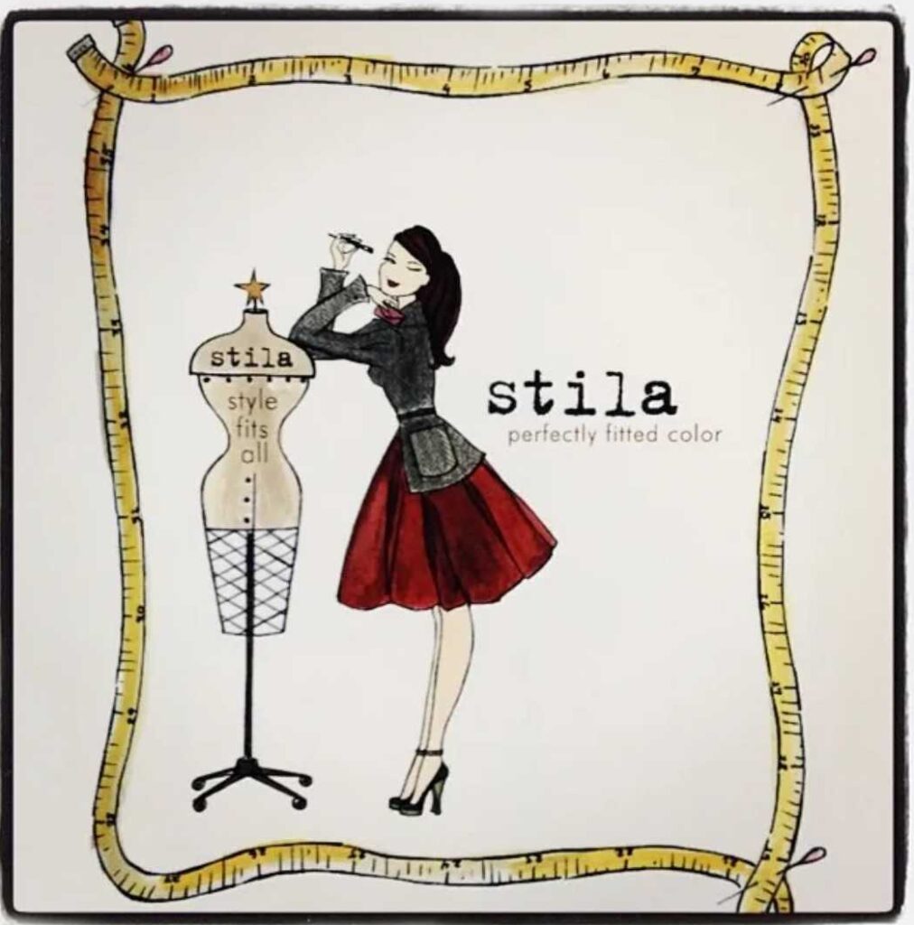 A throwback promotional photo of old Stila labels