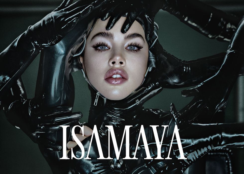 A promotional photo of Isamaya Ffrench for her new makeup line Isamaya