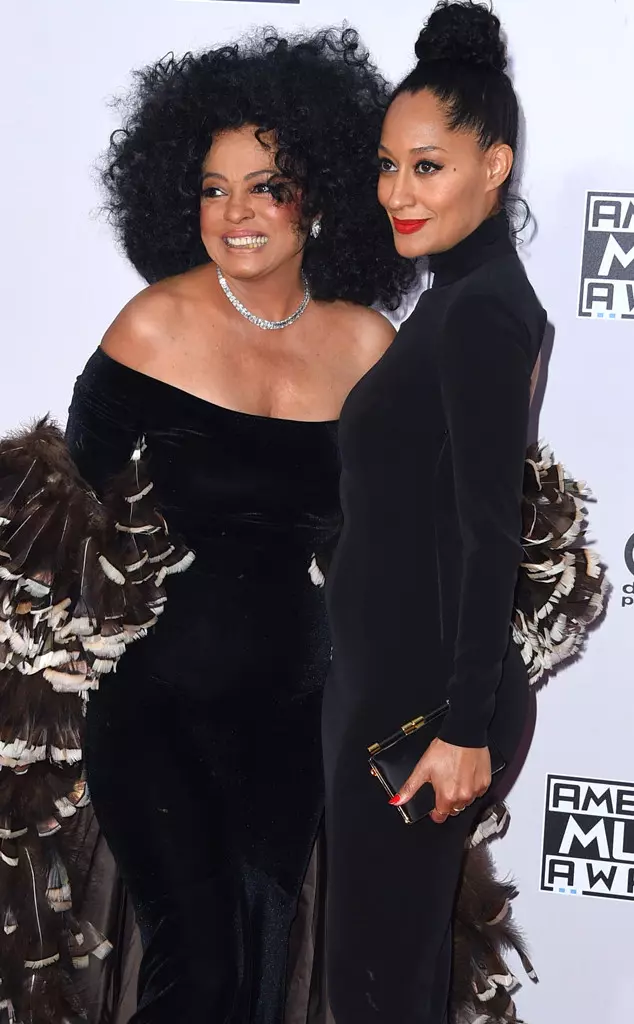 A photo of Tracee Ellis Ross with Diana Ross in 2017