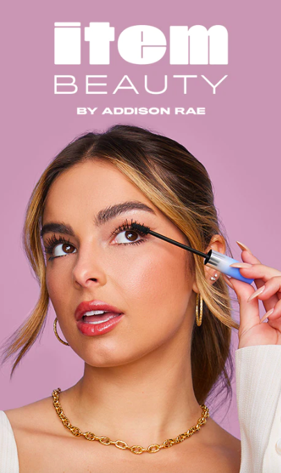 A promotional photo from Item Beauty, Addison Rae's line